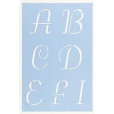 Petticoat Letter Stencil Set A-I