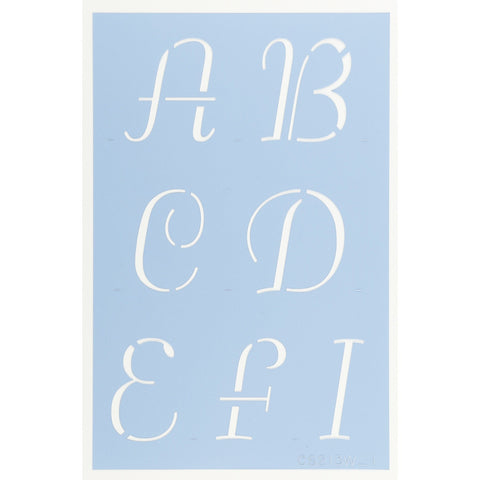 Petticoat Letter Stencil Set A-I