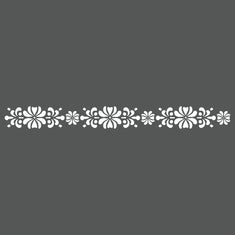 Antique Rosette Border Wall Stencil