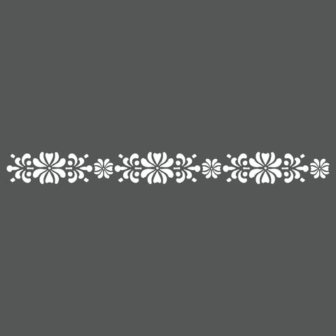 Antique Rosette Border Wall Stencil