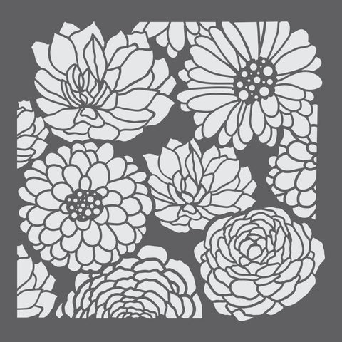 Abstract Floral Mini Craft Stencil for painting and crafting from Oak Lane Studio