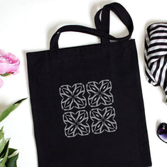 Geometric Art Deco Stencil on Bag