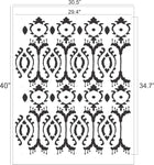 Burmese Ikat Wall Stencil With Medium Measurements