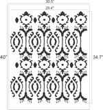 Burmese Ikat Wall Stencil With Medium Measurements