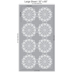 Boho Medallion Wall Stencil Large Sheet