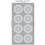 Boho Medallion Wall Stencil Large Sheet