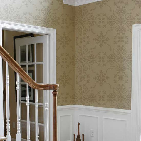 Victorian Damask Wall Stencil