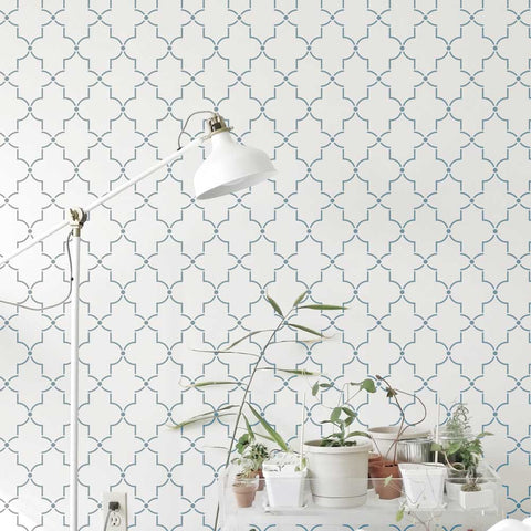 Iron Lattice Wall Stencil