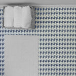 Tisbury Houndstooth Wall Stencil on Floor Stencils Tile Stencils