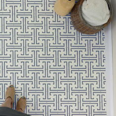 Greenwich Key Wall Stencil on Floor Stencils