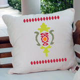 Pillow Stencils Ikat Design