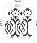 Burmese Ikat Wall Stencil With Small Measurements