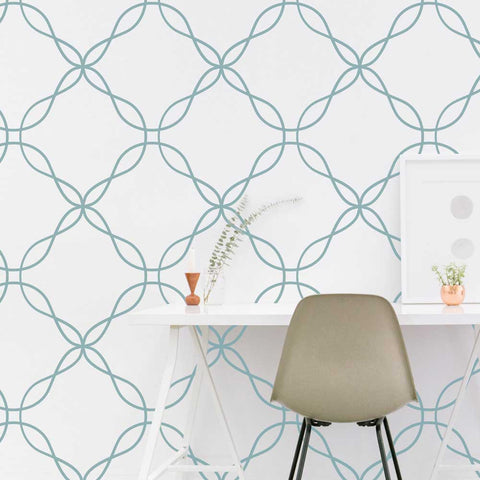 Meandering Trellis Wall Stencil