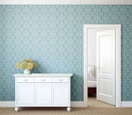 Jaipur Damask Wall Stencil Full Room