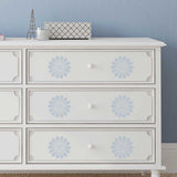 Boho Medallian Accent Stencils On Dresser