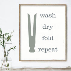 Wash Dry Fold Repeat Medium Craft Stencil