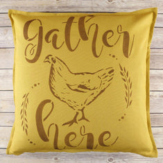 Gather Here Farmhouse Wall Stencil