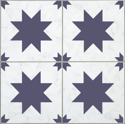 Farmhouse Stars Tile Stencil