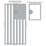 American USA Flag Cornhole Board Stencil