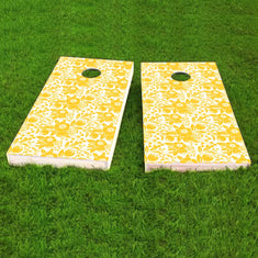 Hawaiian Floral Cornhole Board Stencil