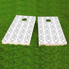 Tribal Geometric Cornhole Board Stencil On Cornhole Boards