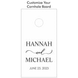 Customize a Cornhole Board for your wedding with our Designer Wedding Cornhole Board Stencils