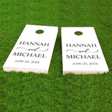 Customize Your Cornhole Board with our Designer Wedding Cornhole Board Stencils