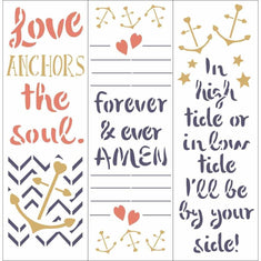 Steadfast Anchor Wedding Wall Stencil