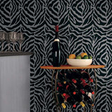 Zebra Print Wall Painting Stencil Bar Room