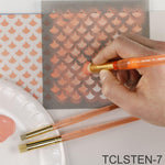 Craft Stencil Brushes In Use