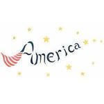 America with Stars Stencil