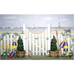 Garden Gate by the Shore Wall Stencil