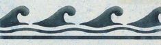 Pompeii Wave Scroll Border Stencil