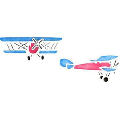 Biplanes Stencil