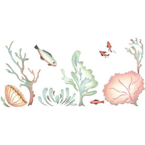 Coral Sea Garden Stencil