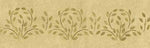 Laurel leaves wall stencil in gold