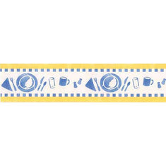 Blue Plate Special Kitchen Border Stencil