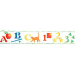 Decorate your child's room, playroom, or classroom with our ABC-123 Border Stencil!